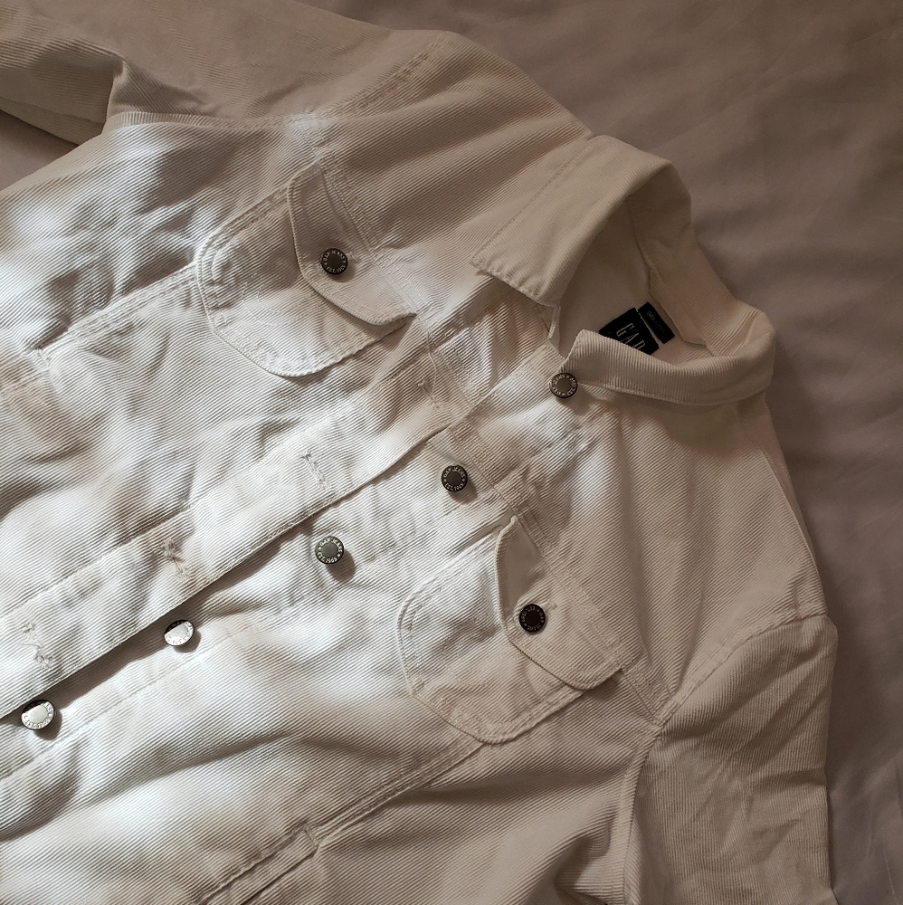 GAP White Courdory Denim Jacket